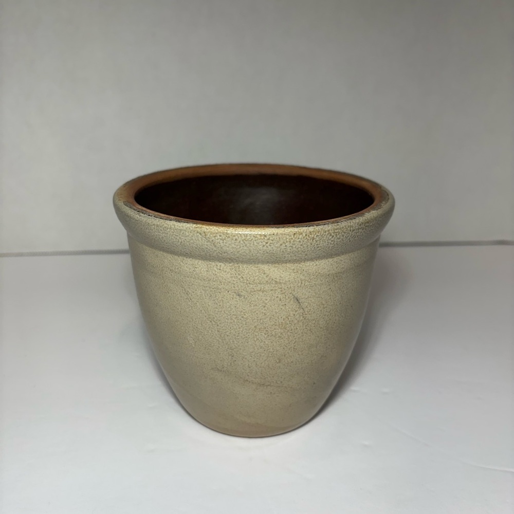 Beaumont Brothers Pottery BBP 1991 Signed Salt Glaze Blue Cream - Picture 4 of 9